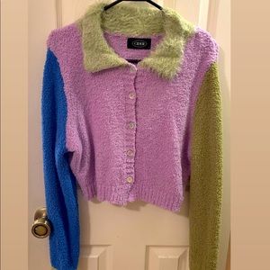 CIDER 90s style fuzzy cardigan